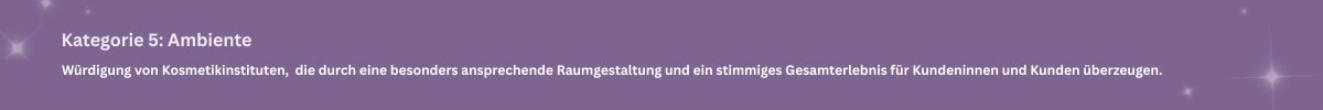 Kategorie 5: Ambiente